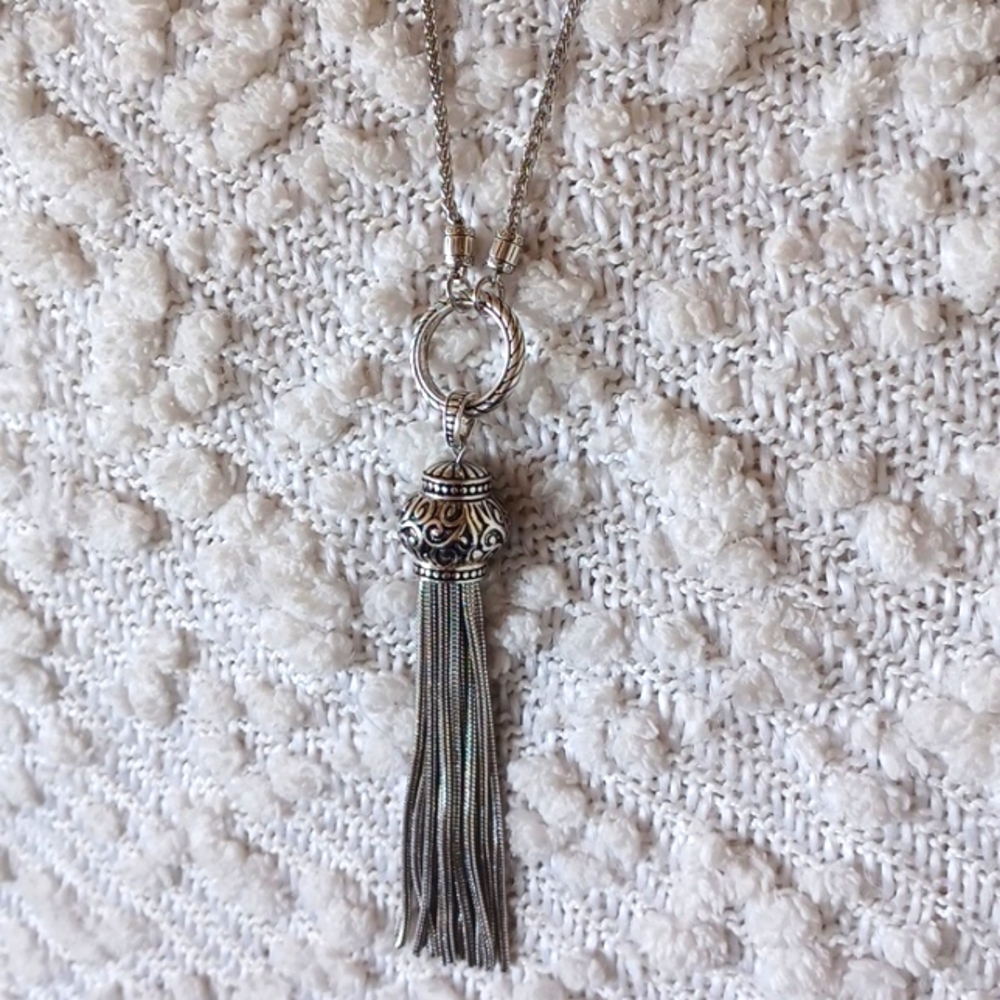 Dillard’s Scroll Nickel Free Long Pendant Necklace